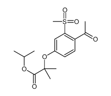 propan-2-yl 2-(4-acetyl-3-methylsulfonylphenoxy)-2-methylpropanoate Structure