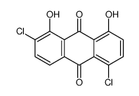 2,5-dichloro-1,8-dihydroxyanthracene-9,10-dione结构式