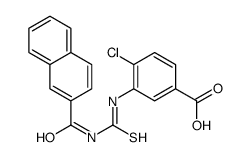 4-CHLORO-3-[[[(2-NAPHTHALENYLCARBONYL)AMINO]THIOXOMETHYL]AMINO]-BENZOIC ACID结构式