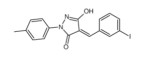 (4Z)-4-[(3-iodophenyl)methylidene]-1-(4-methylphenyl)pyrazolidine-3,5-dione Structure