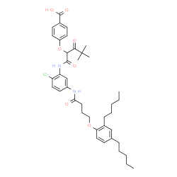 4-[1-[[2-chloro-5-[4-(2,4-dipentylphenoxy)butanoylamino]phenyl]carbamo yl]-3,3-dimethyl-2-oxo-butoxy]benzoic acid结构式