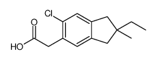 2-(6-chloro-2-ethyl-2-methyl-1,3-dihydroinden-5-yl)acetic acid Structure