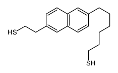 6-[6-(2-sulfanylethyl)naphthalen-2-yl]hexane-1-thiol Structure