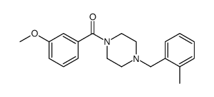 (3-methoxyphenyl)-[4-[(2-methylphenyl)methyl]piperazin-1-yl]methanone Structure