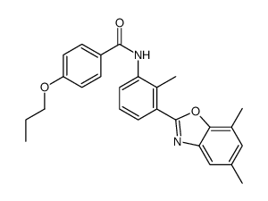 Benzamide, N-[3-(5,7-dimethyl-2-benzoxazolyl)-2-methylphenyl]-4-propoxy- (9CI) Structure