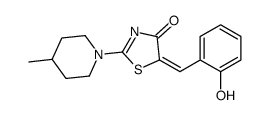 (5Z)-5-[(2-hydroxyphenyl)methylidene]-2-(4-methylpiperidin-1-yl)-1,3-thiazol-4-one Structure