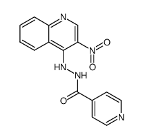 Isonicotinic acid N'-(3-nitro-quinolin-4-yl)-hydrazide Structure