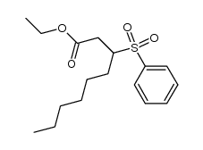 ethyl 3-(phenylsulfonyl)nonanoate Structure