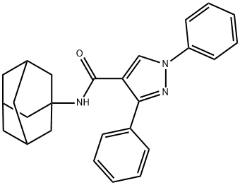 1H-Pyrazole-4-carboxamide,1,3-diphenyl-N-tricyclo[3.3.1.13,7]dec-1-yl-(9CI) structure