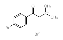 Sulfonium, [2-(4-bromophenyl)-2-oxoethyl]dimethyl-, bromide Structure