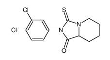 2-(3,4-dichlorophenyl)-3-sulfanylidene-6,7,8,8a-tetrahydro-5H-imidazo[1,5-a]pyridin-1-one结构式