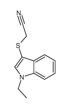 2-(1-ethylindol-3-yl)sulfanylacetonitrile Structure