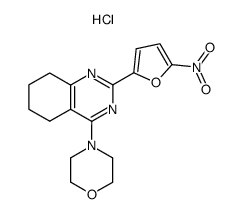 4-morpholin-4-yl-2-(5-nitro-furan-2-yl)-5,6,7,8-tetrahydro-quinazoline, hydrochloride结构式