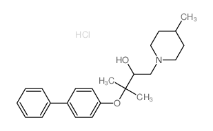 1-Piperidineethanol, a-[1-([1,1'-biphenyl]-4-yloxy)-1-methylethyl]-4-methyl-,hydrochloride (1:1) Structure