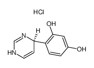 (R)-4-(3,4-Dihydro-pyrimidin-4-yl)-benzene-1,3-diol; hydrochloride Structure