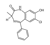 7-chloro-8-hydroxy-3-methyl-5-phenyl-1,3-dihydro-benzo[e][1,4]diazepin-2-one Structure