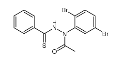 thiobenzoic acid N'-acetyl-N'-(2,5-dibromo-phenyl)-hydrazide结构式