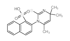 2-(4,4,6-trimethyl-2-sulfanylidene-3H-pyrimidin-1-yl)naphthalene-1-sulfonic acid Structure