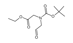 [tert-Butoxycarbonyl-(2-oxo-ethyl)-amino]-acetic acid ethyl ester结构式