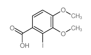 2-iodo-3,4-dimethoxy-benzoic acid structure