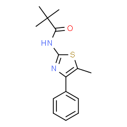 2,2-Dimethyl-N-(5-methyl-4-phenyl-1,3-thiazol-2-yl)propanamide结构式