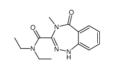 N,N-diethyl-4-methyl-5-oxo-1H-1,2,4-benzotriazepine-3-carboxamide结构式