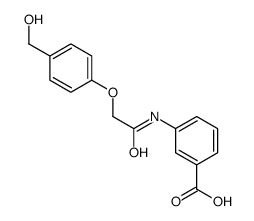 3-(2-(4-(羟基甲基)苯氧基)乙酰氨基)苯甲酸结构式