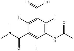 5-Acetylamino-N,N-dimethyl-2,4,6-triiodoisophthalamic acid structure