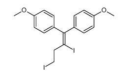 1-[2,4-diiodo-1-(4-methoxyphenyl)but-1-enyl]-4-methoxybenzene Structure