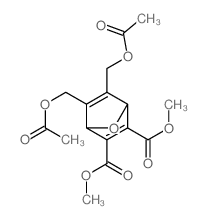 dimethyl 5,6-bis(acetyloxymethyl)-7-oxabicyclo[2.2.1]hepta-2,5-diene-2,3-dicarboxylate structure