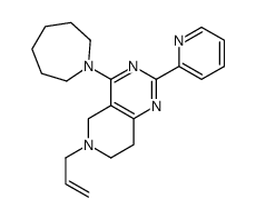 4-(azepan-1-yl)-6-prop-2-enyl-2-pyridin-2-yl-7,8-dihydro-5H-pyrido[4,3-d]pyrimidine结构式