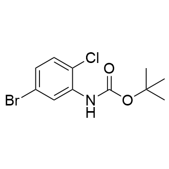 叔丁基(5-溴-2-氯苯基)氨基甲酸酯结构式