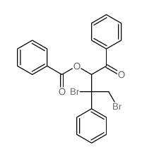 (3,4-dibromo-1-oxo-1,3-diphenyl-butan-2-yl) benzoate结构式