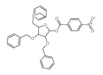 [3,4-bis(phenylmethoxy)-5-(phenylmethoxymethyl)oxolan-2-yl] 4-nitrobenzoate结构式