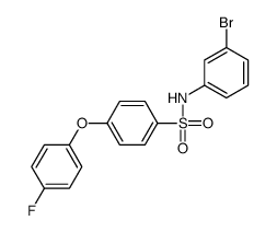 N-(3-bromophenyl)-4-(4-fluorophenoxy)benzenesulfonamide结构式