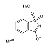 1,1-dioxo-1λ6-benz[d]isothiazol-3-one, saccharin, manganese (II)-salt结构式