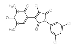 2,4(1H,3H)-Pyrimidinedione,5-[4-chloro-1-(3,5-dichlorophenyl)-2,5-dihydro-2,5-dioxo-1H-pyrrol-3-yl]-1,3-dimethyl- Structure