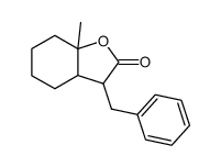 3-benzyl-7a-methyl-hexahydro-benzofuran-2-one结构式