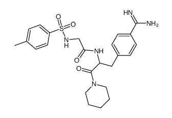 N-[1-(4-Carbamimidoyl-benzyl)-2-oxo-2-piperidin-1-yl-ethyl]-2-(toluene-4-sulfonylamino)-acetamide结构式