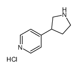 4-PYRROLIDIN-3-YLPYRIDINE HYDROCHLORIDE structure