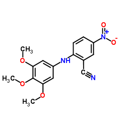 5-Nitro-2-[(3,4,5-trimethoxyphenyl)amino]benzonitrile结构式