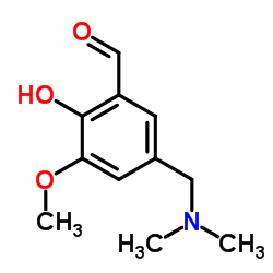 5-DIMETHYLAMINOMETHYL-2-HYDROXY-3-METHOXY-BENZALDEHYDE structure