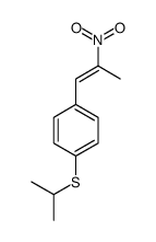 1-(2-nitroprop-1-enyl)-4-propan-2-ylsulfanylbenzene结构式