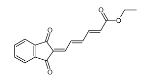 (Dioxo-1,3 indanylidenyl-2)-6 hexadiene-2,4 oate d'ethyle结构式