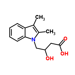 4-(2,3-DIMETHYL-INDOL-1-YL)-3-HYDROXY-BUTYRIC ACID结构式