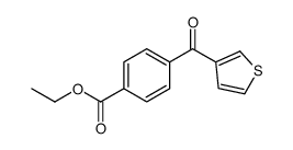 3-(4-CARBOETHOXYBENZOYL)THIOPHENE结构式