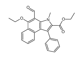 ethyl 5-ethoxy-4-formyl-3-methyl-1-phenyl-3H-benzindole-2-carboxylate Structure