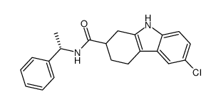 6-chloro-2,3,4,9-tetrahydro-1H-carbazole-2-carboxylic acid (1-phenylethyl)amide Structure