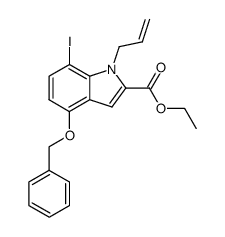 ethyl 1-allyl-4-(benzyloxy)-7-iodo-1H-indole-2-carboxylate结构式