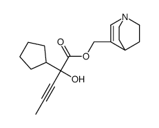 1-azabicyclo[2.2.2]oct-2-en-3-ylmethyl 2-cyclopentyl-2-hydroxypent-3-ynoate Structure